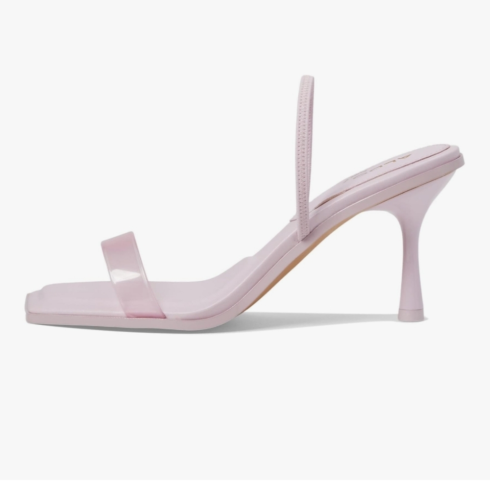 Aldo Light Pink Square-Toe Slingback Heeled Sandals - Picture 3 of 11